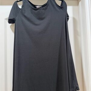 Elegant Black Cold Shoulder Top